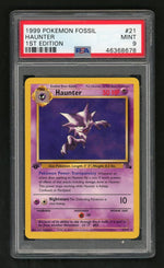 1999 Pokemon Fossil 1st Edition Haunter #21 PSA 9