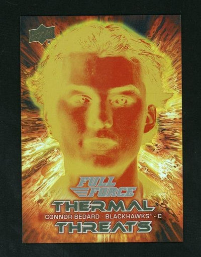 2024 Upper Deck Full Force FF-CB Connor Bedard Thermal Threats Rookie Chicago Blackhawks