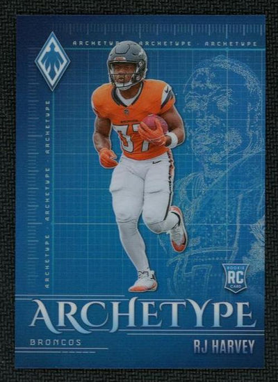 2023 Panini Phoenix 6 RJ Harvey Archetype Rookie Broncos