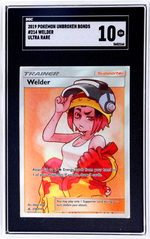 2019 Pokemon Unbroken Bonds #214 Welder Ultra Rare SGC 10