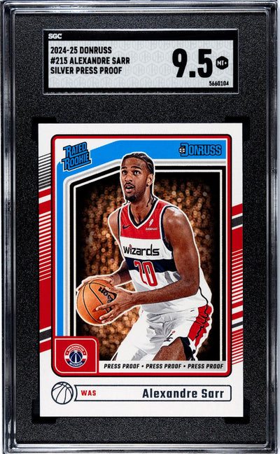 2024 Donruss #215 Alexandre Sarr Silver Press Proof SGC 9.5
