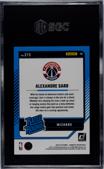 2024 Donruss #215 Alexandre Sarr Silver Press Proof SGC 9.5