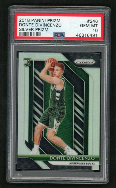 2018 Panini Prizm Silver Prizm Donte Divincenzo #246 PSA 10
