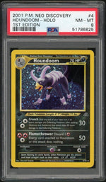 2001 Pokemon Neo Discovery 1st Edition Holo Houndoom #4 PSA 8