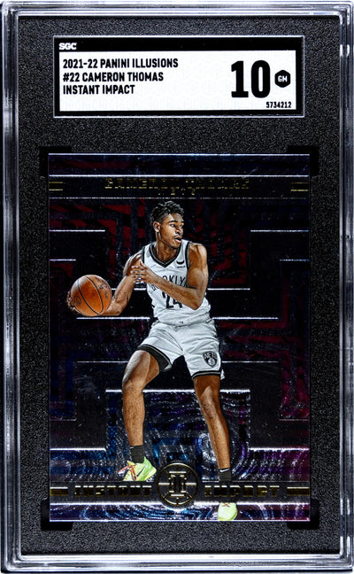 2021-22 Panini Illusions #22 Cameron Thomas Instant Impact SGC 10