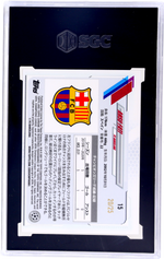 2020-21 Topps Chrome UEFA Japan Orange Refractor Ansu Fati #15 /25 SGC 8.5