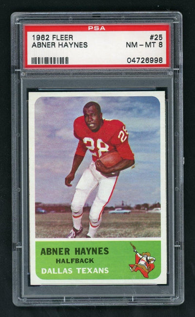 1962 Fleer Abner Haynes #25 PSA 8