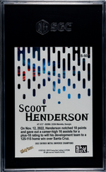 2022 SkyBox Premium #S-50 Scoot Henderson Metal Universe SGC 10