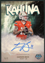 2025 Bowman Chrome BK-CB Carson Beck Big Kahuna Superfractor 1/1 VG Miami Auto