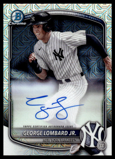 2025 Bowman Chrome BMA-GL George Lombard Jr. Prospects Rookie New York Yankees Auto