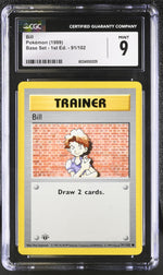 1999 Pokemon #91/102 Bill Base Set - 1st Ed. CGC 9