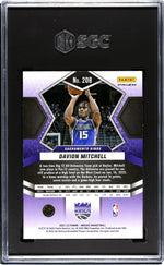 2021-22 Panini Mosaic #208 Davion Mitchell 75th Anniversary Prizm SGC 9.5