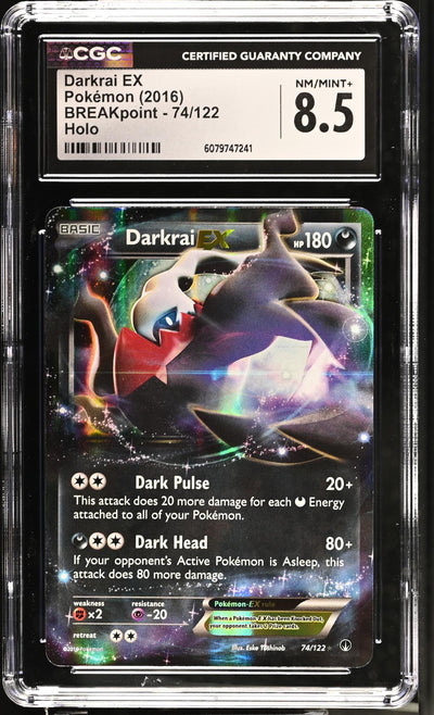 2016 Pokémon XY BREAKpoint Darkrai EX #74/122 Holo CGC 8.5