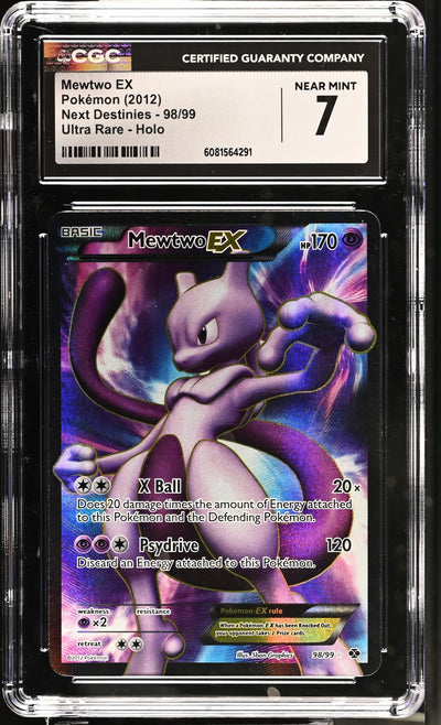 2012 Pokemon #98/99 Mewtwo EX Next Destinies CGC 7