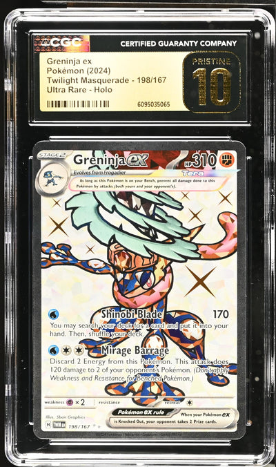 2024 #198/167 Greninja ex Twilight Masquerade CGC 10