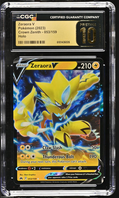 2023 Pokemon #053/159 Zeraora V Crown Zenith CGC 10