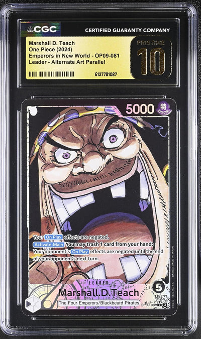 2024 One Piece #OP09-081 Marshall D. Teach Emperors in New World CGC 10