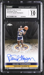2025 Topps Chrome #TAU-DT David Thompson Autograph Issue Auto CGC 10