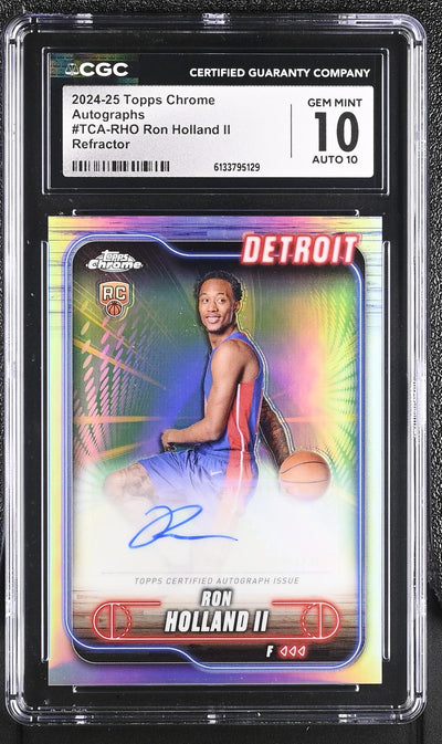 2024 Topps Chrome #TCA-RHO Ron Holland II Autographs Auto CGC 10