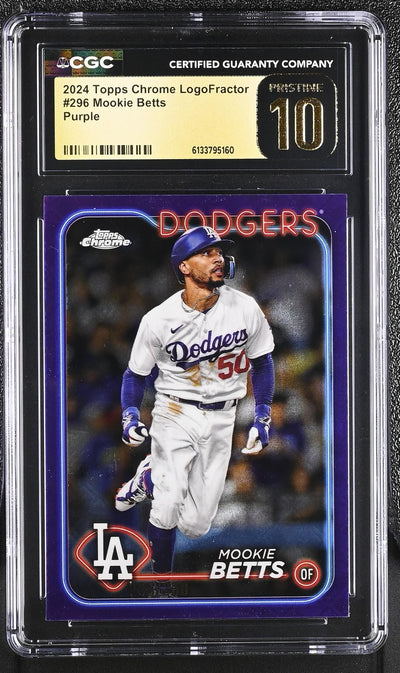 2024 Topps Chrome #296 Mookie Betts LogoFractor CGC 10