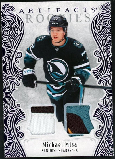 2025-26 Upper Deck Artifacts Rookies Material Purple Patch Michael Misa /49