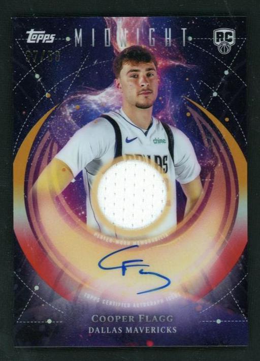 Topps Midnight RJ-A-CF Cooper Flagg Rookie Jersey Autographs Rookie Dallas Mavericks