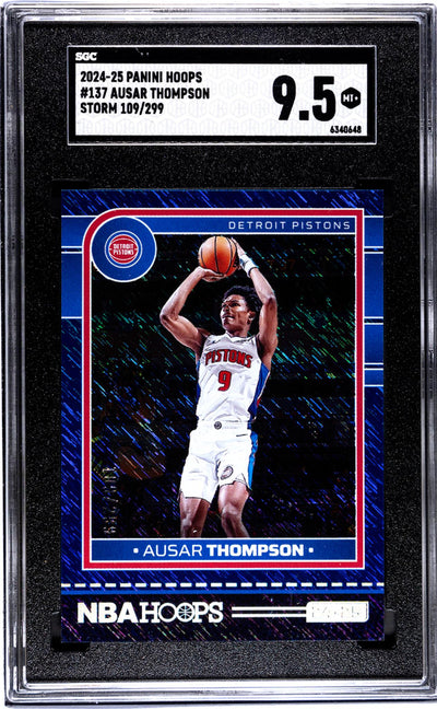 2024-25 Panini Hoops Storm Ausar Thompson #137 /299 SGC 9.5