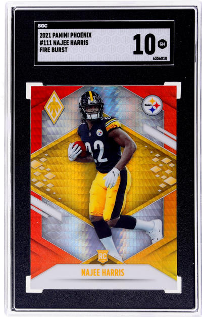 2021 Panini Phoenix Fire Burst Najee Harris #111 SGC 10 RC