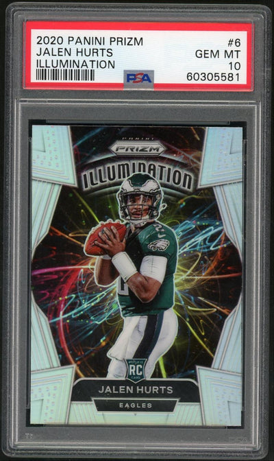 2020 Panini Prizm Illumination Jalen Hurts #6 PSA 10