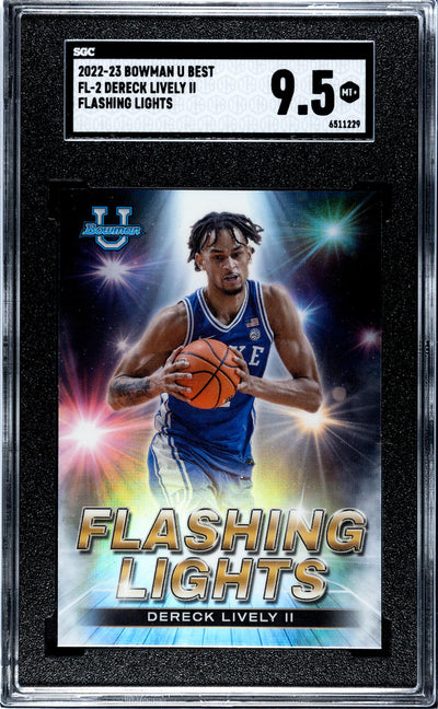 2022-23 Bowman U Best Flashing Lights Dereck Lively II #FL-2 SGC 9.5