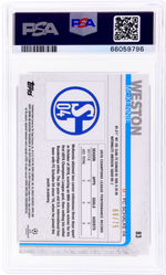 2018 Topps Chrome UCL Blue Wave Weston McKennie #83 /150 PSA 10