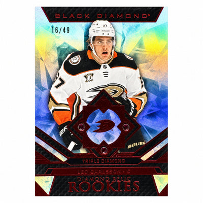 2023 Upper Deck Black Diamond Leo Carlsson Relic Rookies Ruby /49 RC