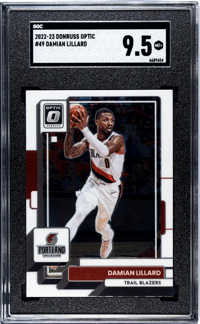 2022 Panini Donruss Optic Damian Lillard #49 SGC 9.5