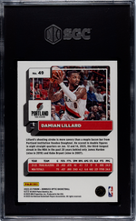 2022 Panini Donruss Optic Damian Lillard #49 SGC 9.5
