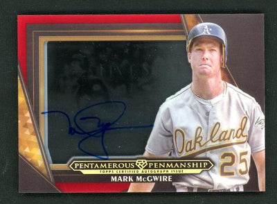 2023 Topps PP-MM Mark McGwire Pentamerous Penmanship 1/1 Oakland Athletics Auto