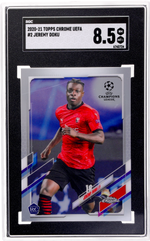 2020-21 Topps Chrome UEFA Jeremy Doku #2 SGC 8.5 RC