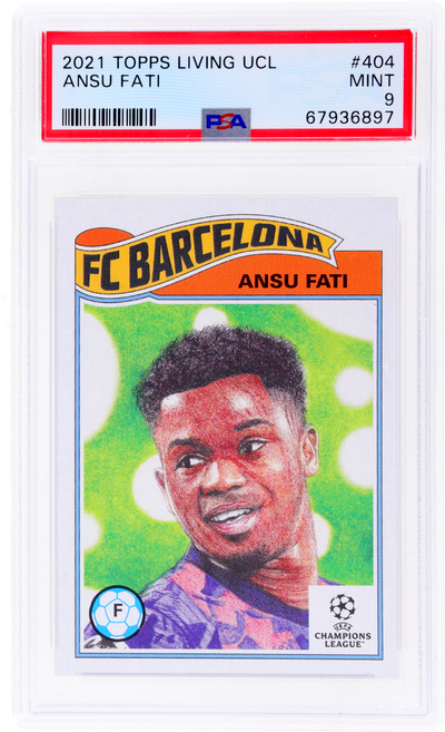 2021 Topps Living UCL Ansu Fati #404 PSA 9