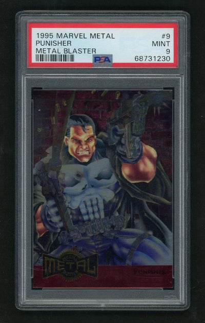 1995 Marvel Metal Metal Blaster Punisher #9 PSA 9