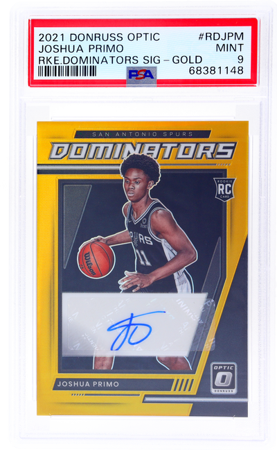 2021 Donruss Optic Dominators Joshua Primo #RDJPM /10 PSA 9 RC Auto