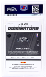 2021 Donruss Optic Dominators Joshua Primo #RDJPM /10 PSA 9 RC Auto