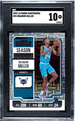 2023 Panini Contenders Brandon Miller #24 RC SGC 10