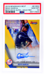 2019 Topps Bowman's Best Gold Refractor Deivi Garcia #B19DG Auto /50 PSA 10