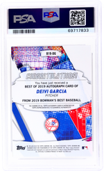 2019 Topps Bowman's Best Gold Refractor Deivi Garcia #B19DG Auto /50 PSA 10