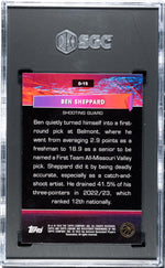 2023 Topps Chrome Destiny Gold Ben Sheppard #D-15 RC /50 SGC 9.5