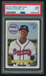 2018 Topps Heritage Ronald Acuna Jr. #580 PSA 9