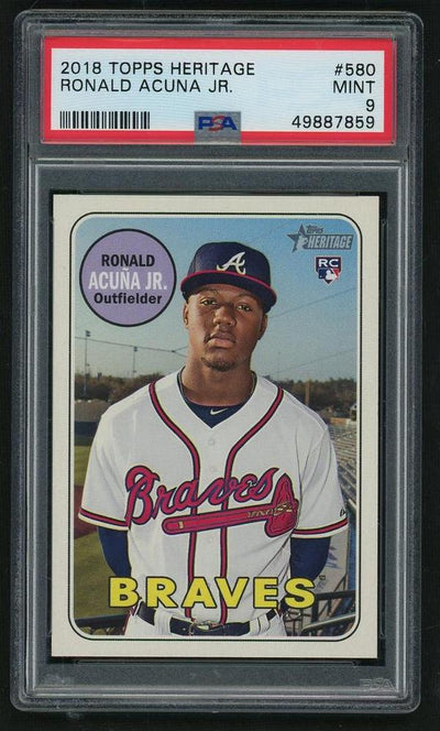 2018 Topps Heritage Ronald Acuna Jr. #580 PSA 9