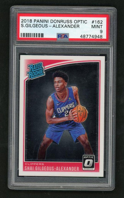 2018 Donruss Optic Rated Rookie Shai Gilgeous-Alexander #162 PSA 9