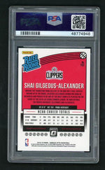 2018 Donruss Optic Rated Rookie Shai Gilgeous-Alexander #162 PSA 9