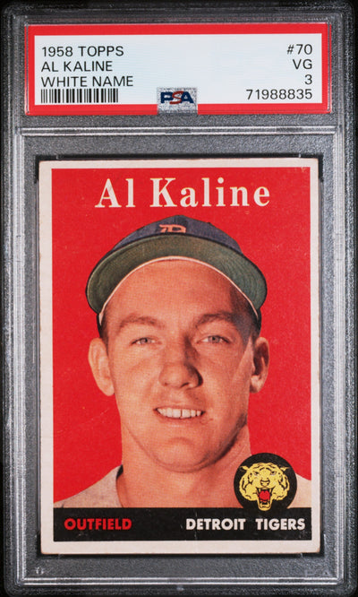 1958 Topps White Name Al Kaline #70A PSA 3