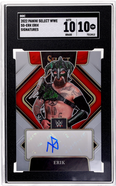 2022 Panini Select Wwe #SG-ERK Erik Sigs. SGC 10
